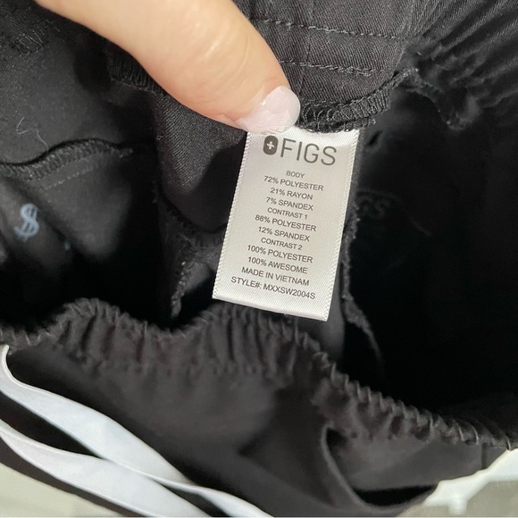 FIGS Tansen™ Jogger Scrub Black Pants Size Medium/Short - Picture 6 of 7